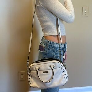 Milly White Studded Satchel